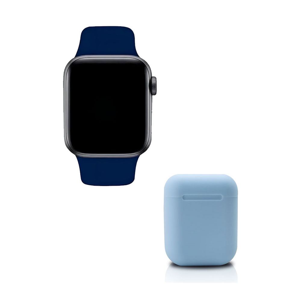 Kit smartwatch y audífons twins negro