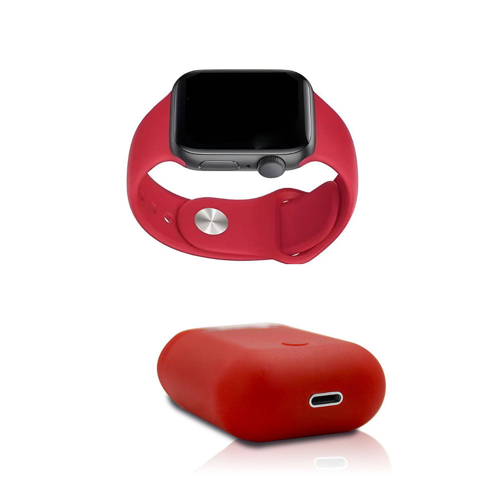 Kit smartwatch y audífons twins negro
