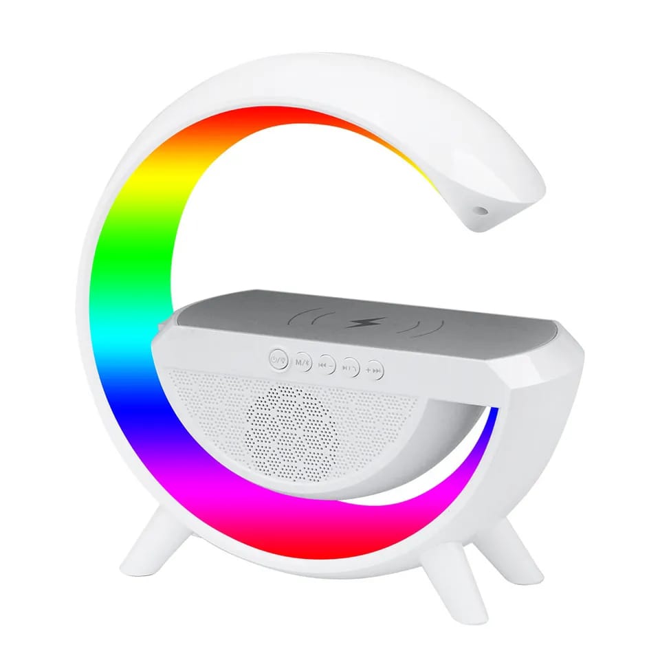 Bocina Bluetooth G con Cargador Inalámbrico y Luz LED